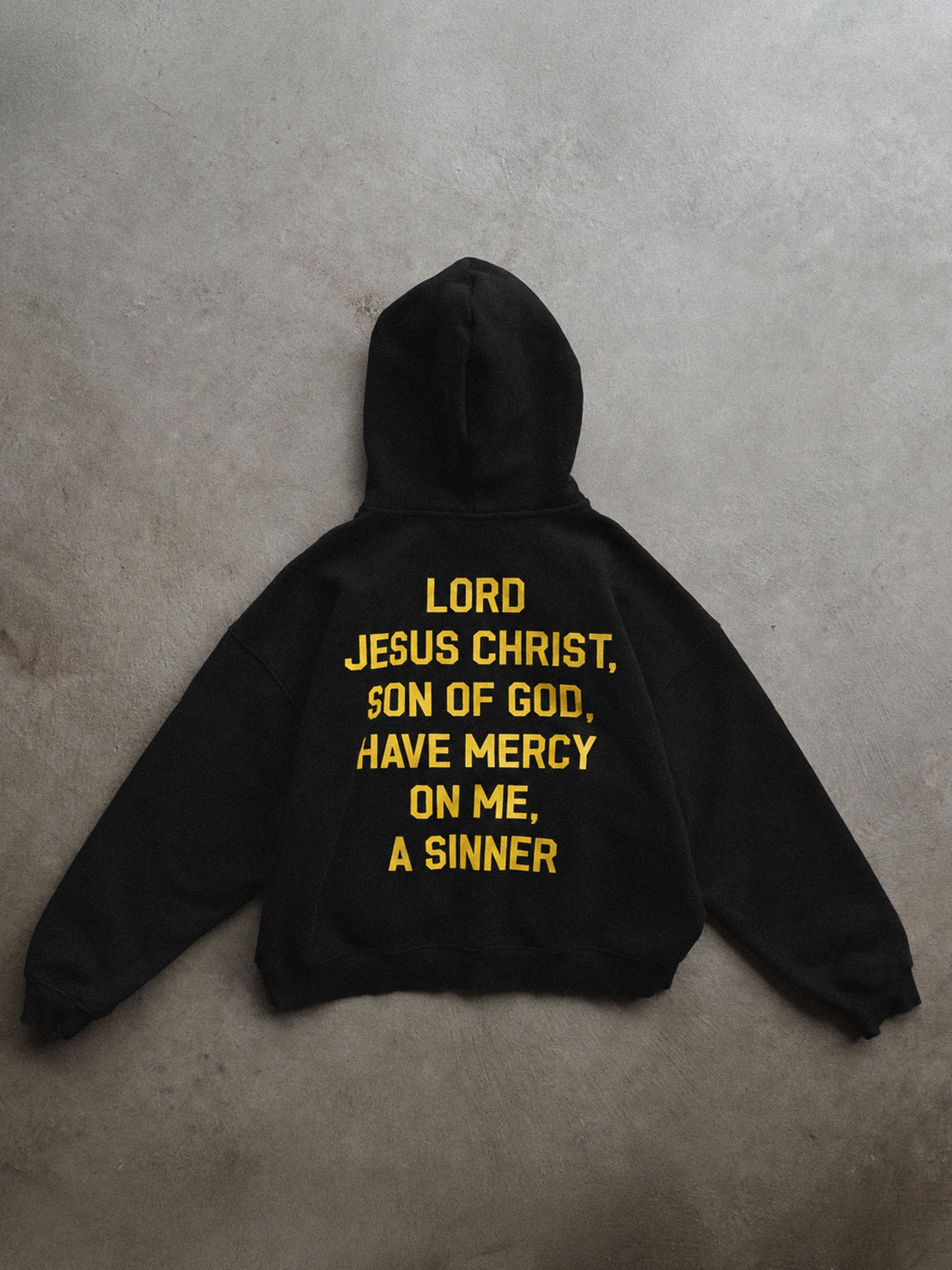 HAVE MERCY CROPPED ZIP UP HOODIE BLACK