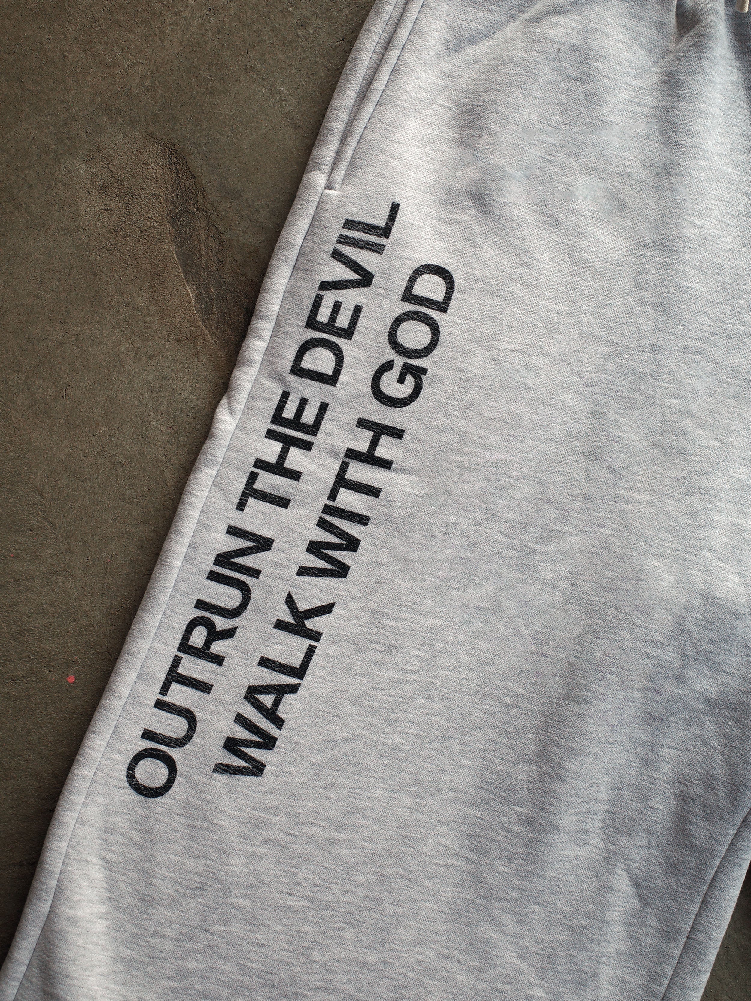 OUTRUN THE DEVIL LONG SHORTS (GREY)