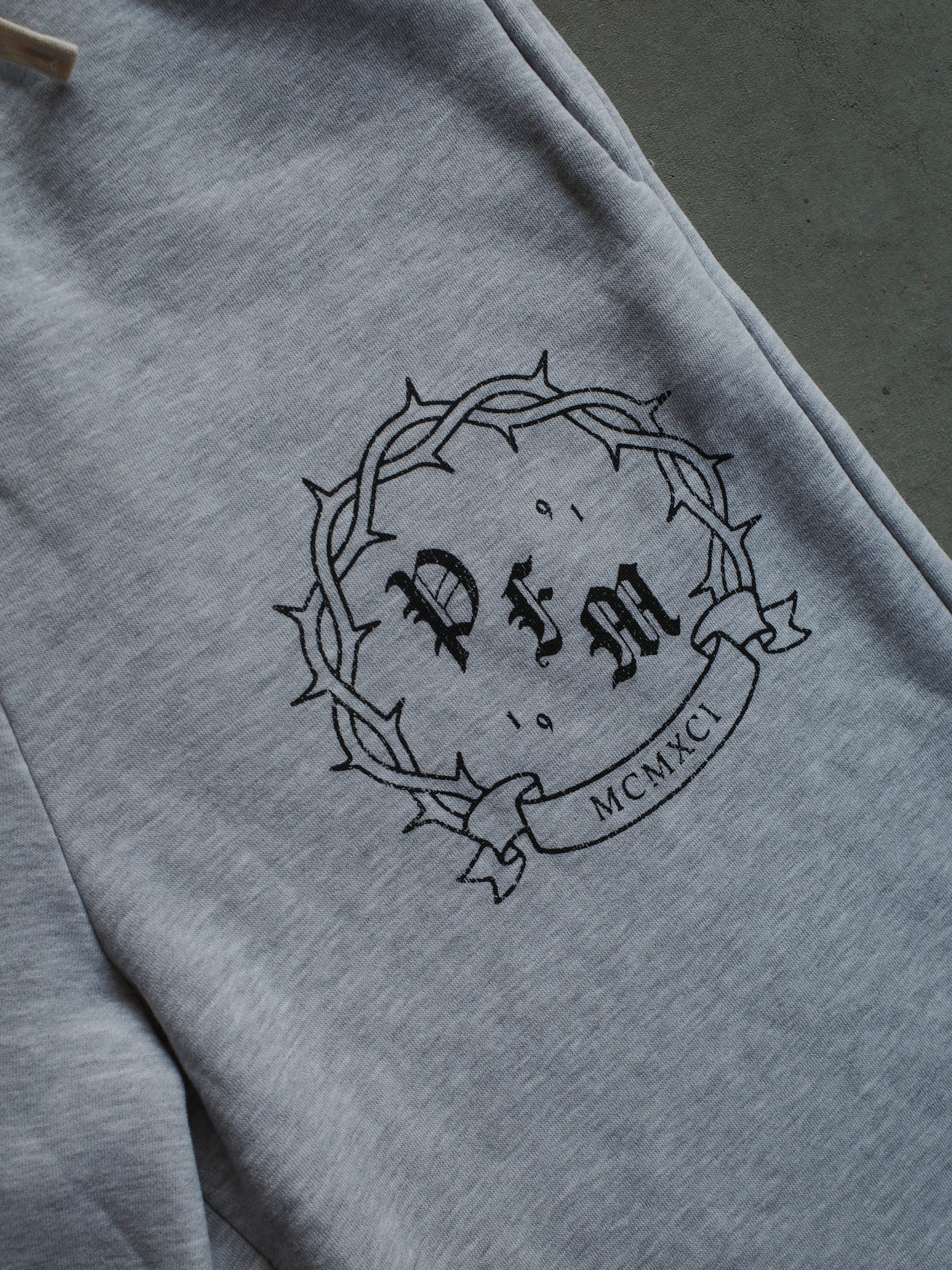 OUTRUN THE DEVIL LONG SHORTS (GREY)