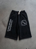 OUTRUN THE DEVIL LONG SHORTS (BLACK)