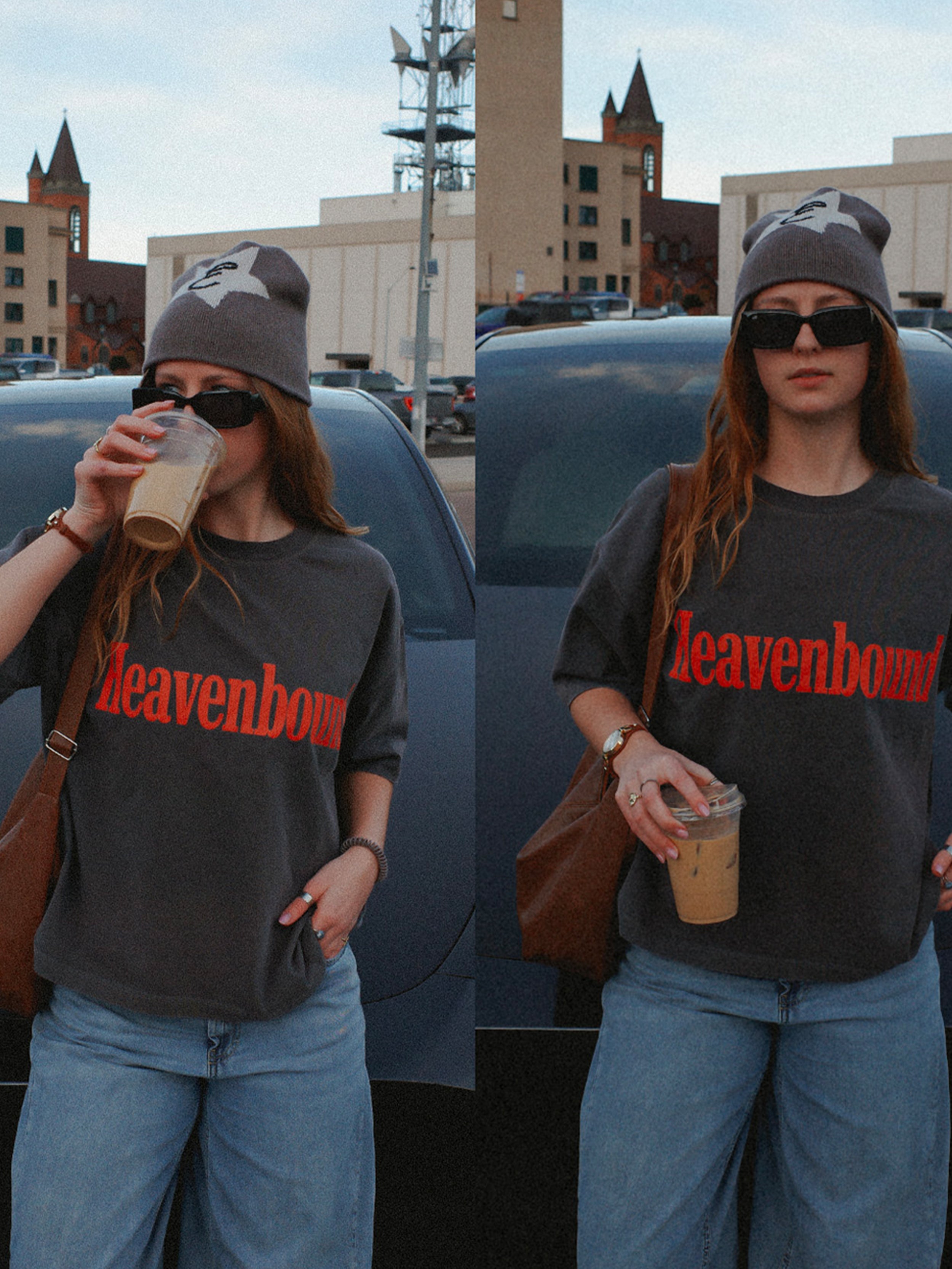 HEAVENBOUND CROPPED TEE BLACK